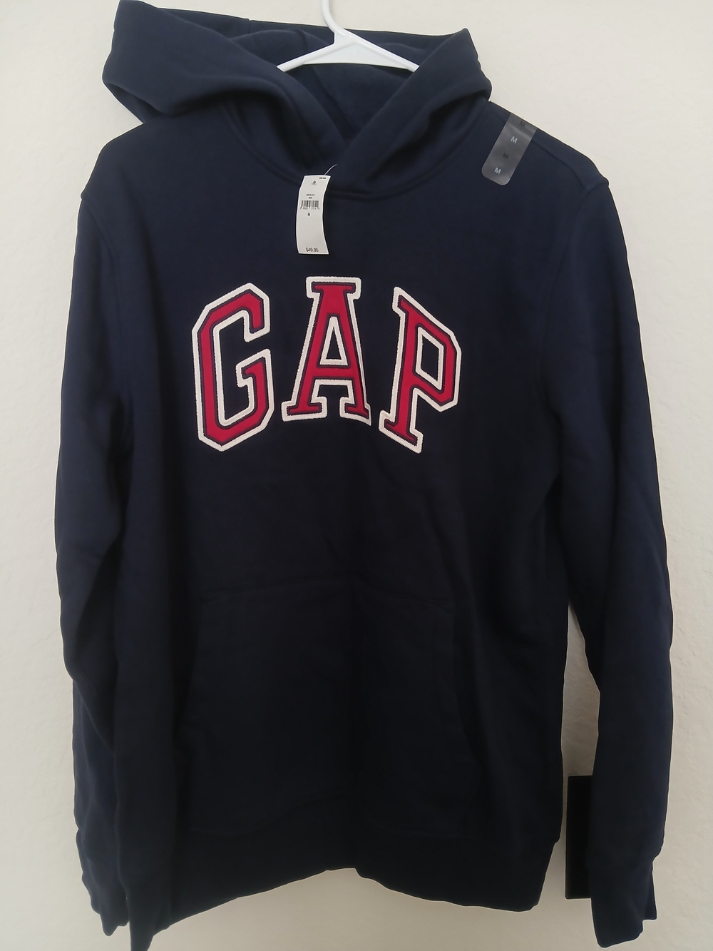 GAP Navy Pullover with Red and White Lettering